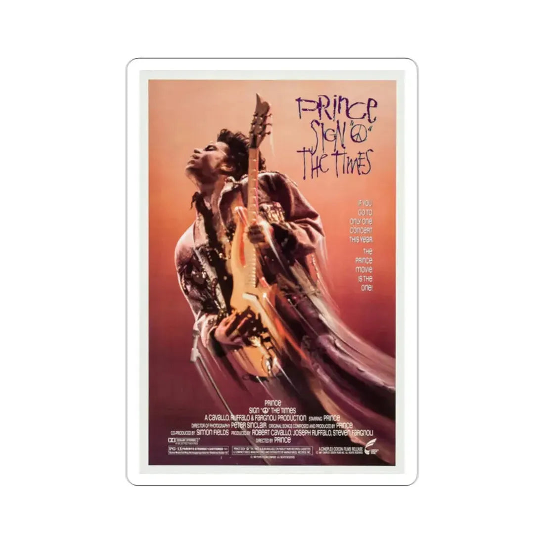 Sign 'o' the Times 1987 Movie Poster STICKER Vinyl Die-Cut Decal 2 Inch - The Sticker Space