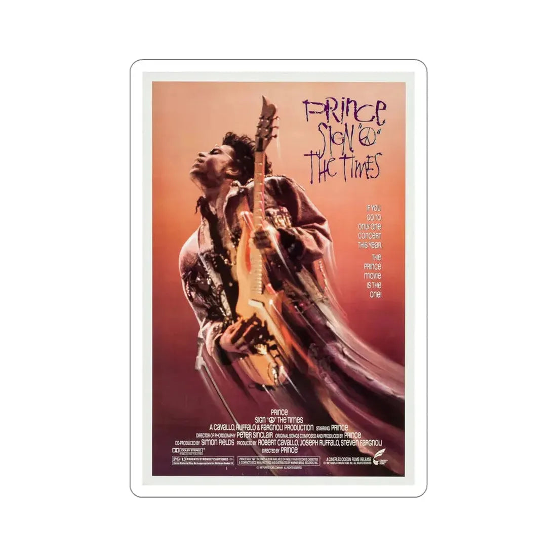 Sign 'o' the Times 1987 Movie Poster STICKER Vinyl Die-Cut Decal 5 Inch - The Sticker Space