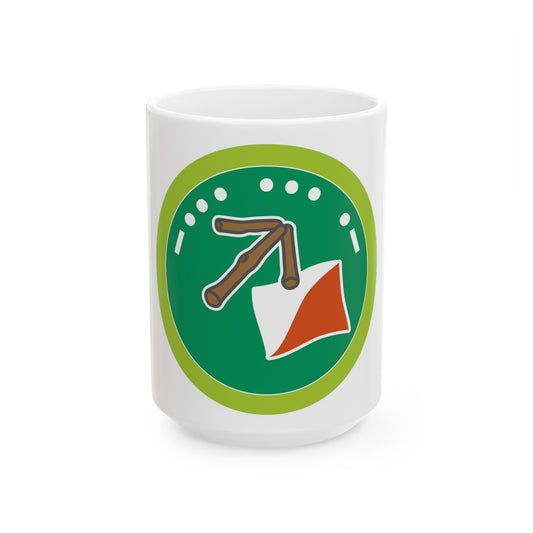 Sign Signal and Codes (Boy Scout Merit Badge) White Coffee Mug-15oz-The Sticker Space