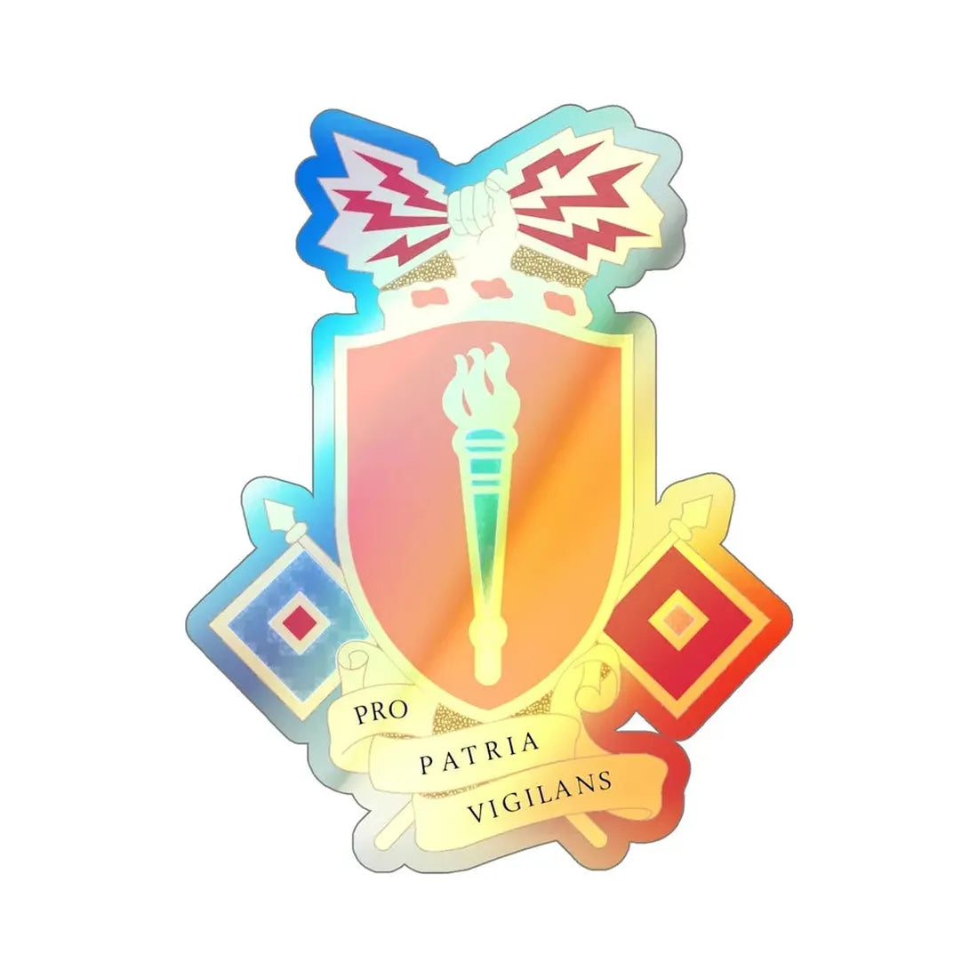 Signal Center and Fort Gordon and School 2 (U.S. Army) Holographic STICKER Die-Cut Vinyl Decal 6 Inch Holographic - The Sticker Space