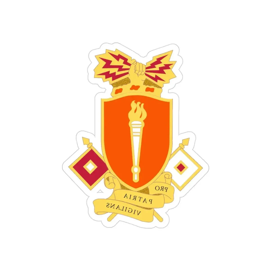 Signal Center and Fort Gordon and School 2 (U.S. Army) REVERSE PRINT Transparent Die-Cut STICKER 3 Inch Die-Cut Transparent - The Sticker Space