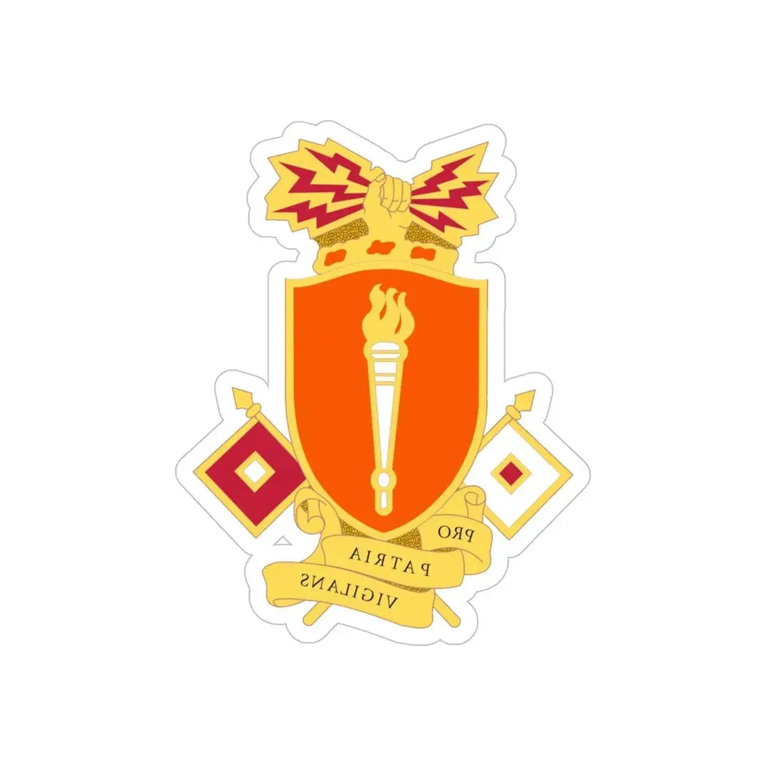 Signal Center and Fort Gordon and School 2 (U.S. Army) REVERSE PRINT Transparent Die-Cut STICKER 6 Inch Die-Cut Transparent - The Sticker Space