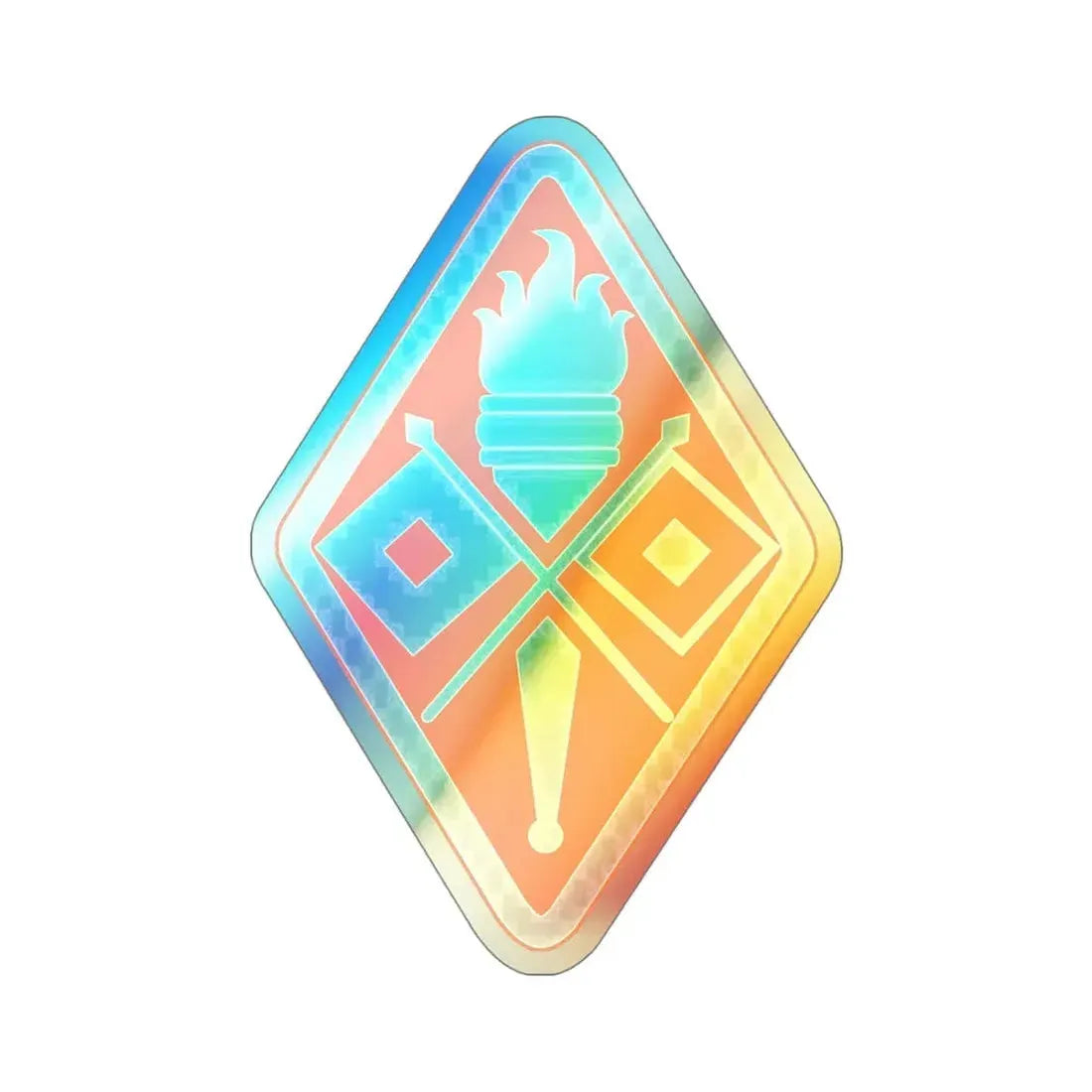 Signal Center and Fort Gordon and School (U.S. Army) Holographic STICKER Die-Cut Vinyl Decal 4 Inch Holographic - The Sticker Space