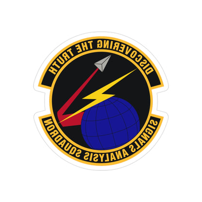 Signals Analysis Squadron (U.S. Air Force) REVERSE PRINT Transparent STICKER-2" × 2"-The Sticker Space