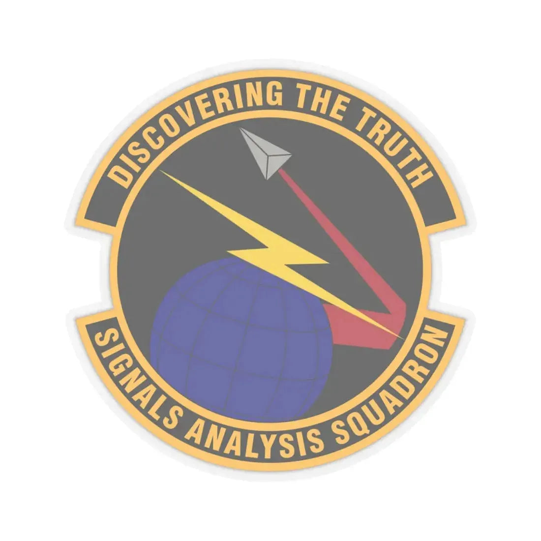Signals Analysis Squadron (U.S. Air Force) STICKER Vinyl Kiss-Cut Decal 4 Inch Transparent - The Sticker Space