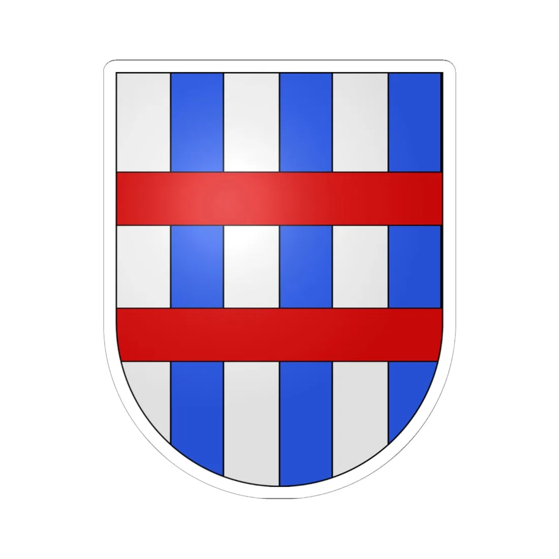 Signau-coat of arms (Switzerland) (Coat of Arms) STICKER Vinyl Kiss-Cut Decal 6 Inch White - The Sticker Space