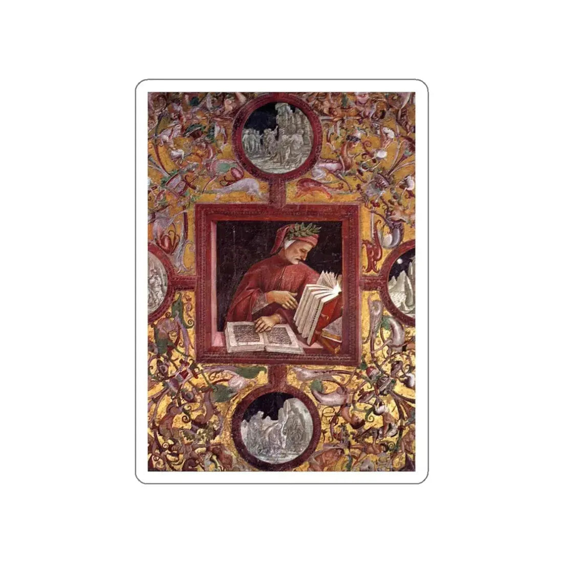 SIGNORELLI, Luca - Dante Alighieri (Artwork) STICKER Vinyl Die-Cut Decal White Die-Cut 3 Inch - The Sticker Space