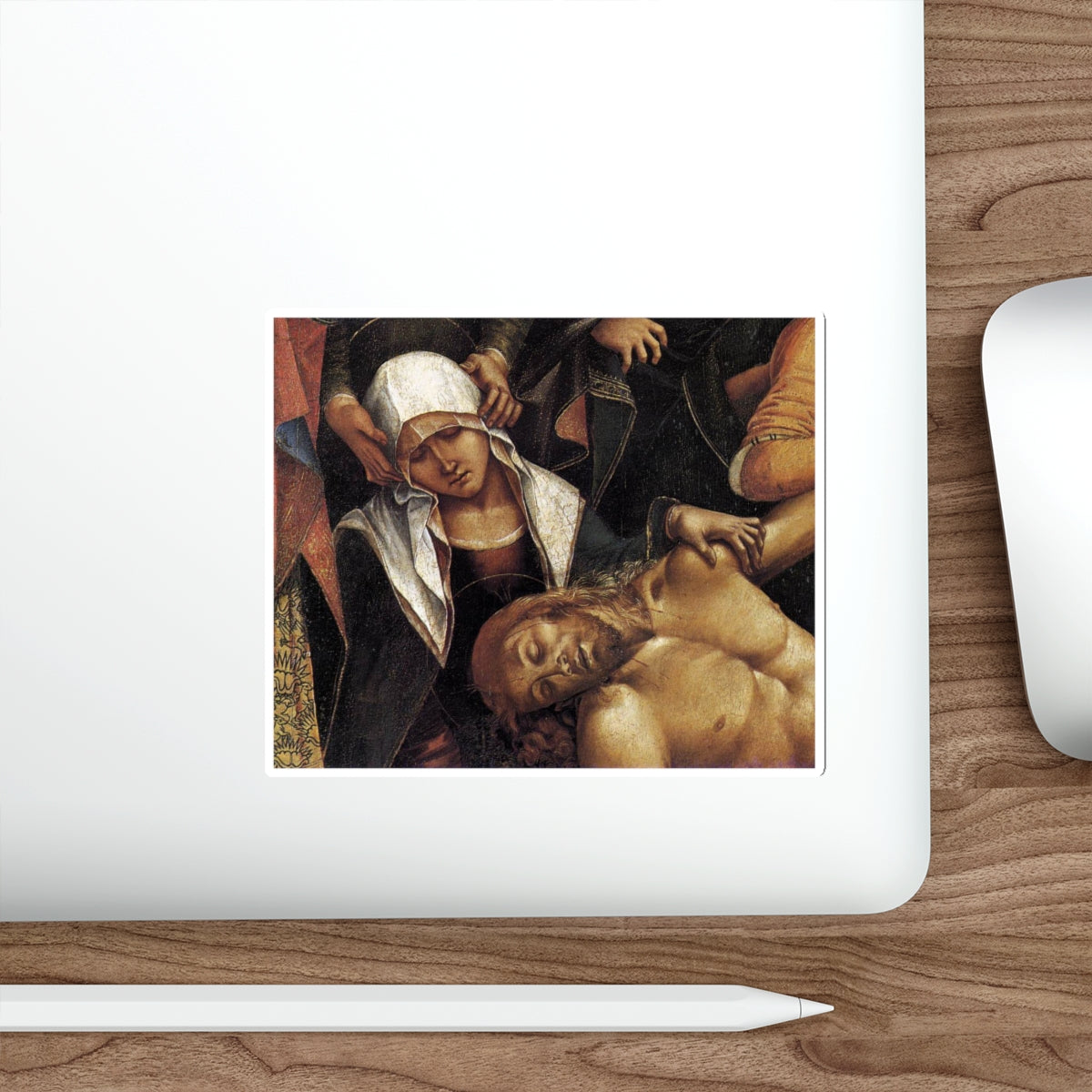 SIGNORELLI, Luca - Lamentation over the Dead Christ (detail) (Artwork) STICKER Vinyl Die-Cut Decal-The Sticker Space