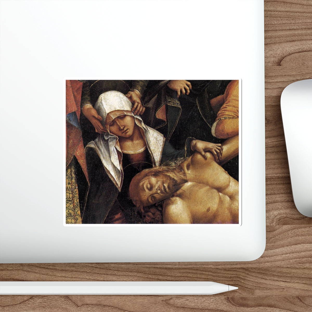 SIGNORELLI, Luca - Lamentation over the Dead Christ (detail) (Artwork) STICKER Vinyl Die-Cut Decal-The Sticker Space