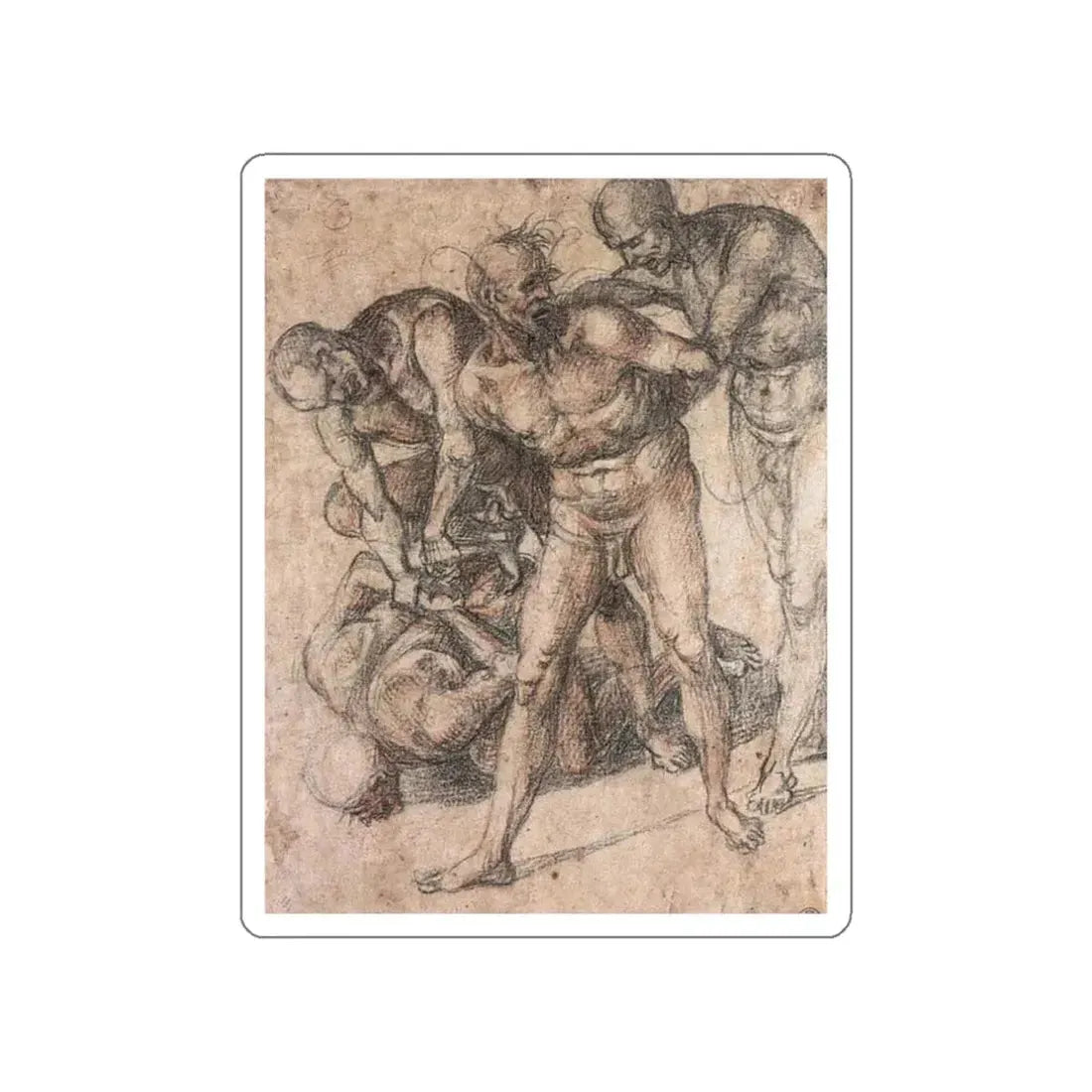 SIGNORELLI, Luca - Study of nudes (Artwork) STICKER Vinyl Die-Cut Decal White Die-Cut 3 Inch - The Sticker Space