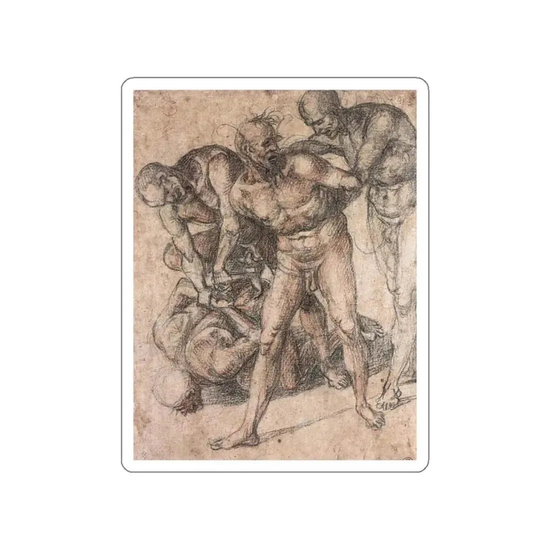 SIGNORELLI, Luca - Study of nudes (Artwork) STICKER Vinyl Die-Cut Decal White Die-Cut 4 Inch - The Sticker Space