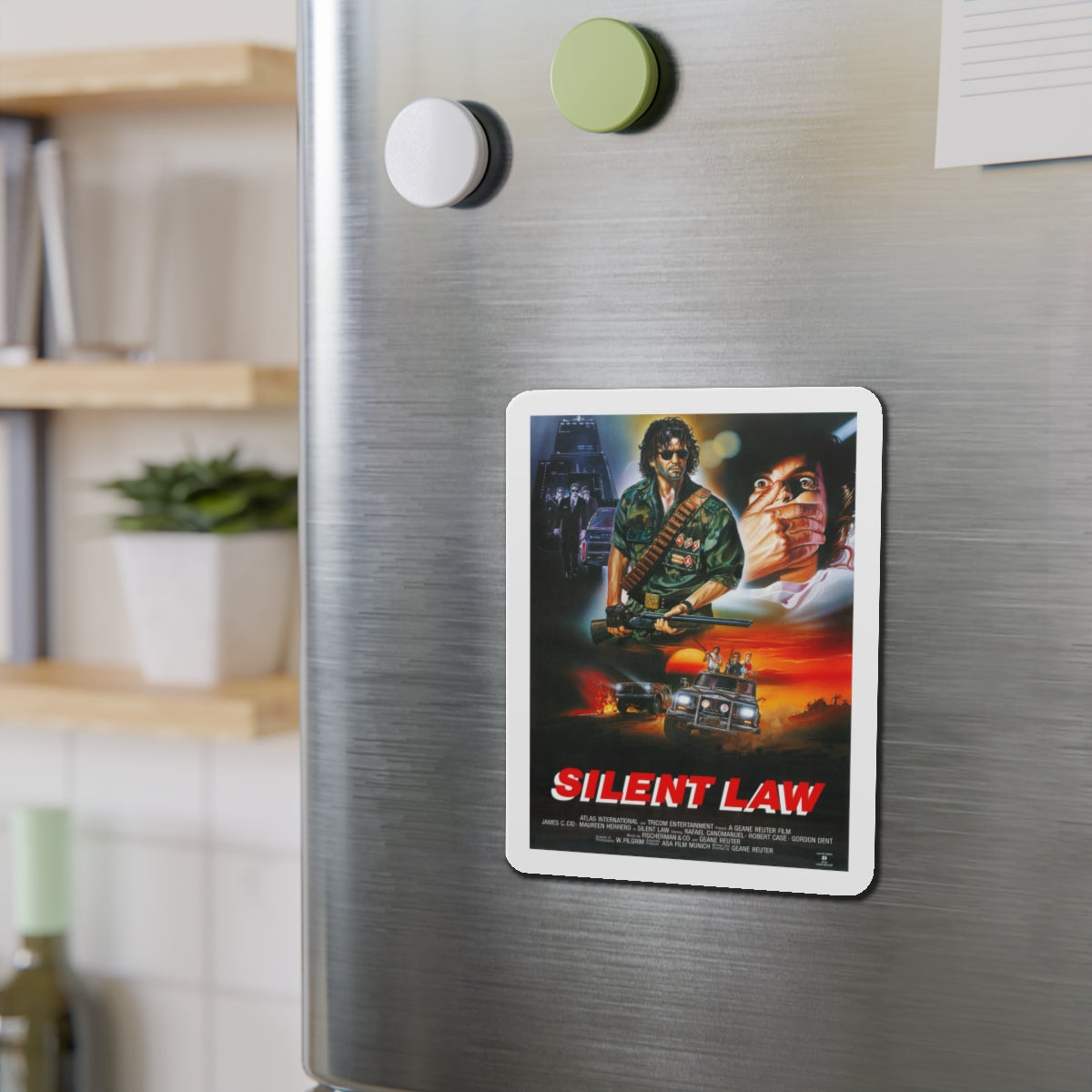 SILENT LAW 1988 Movie Poster - Refrigerator Magnet-The Sticker Space