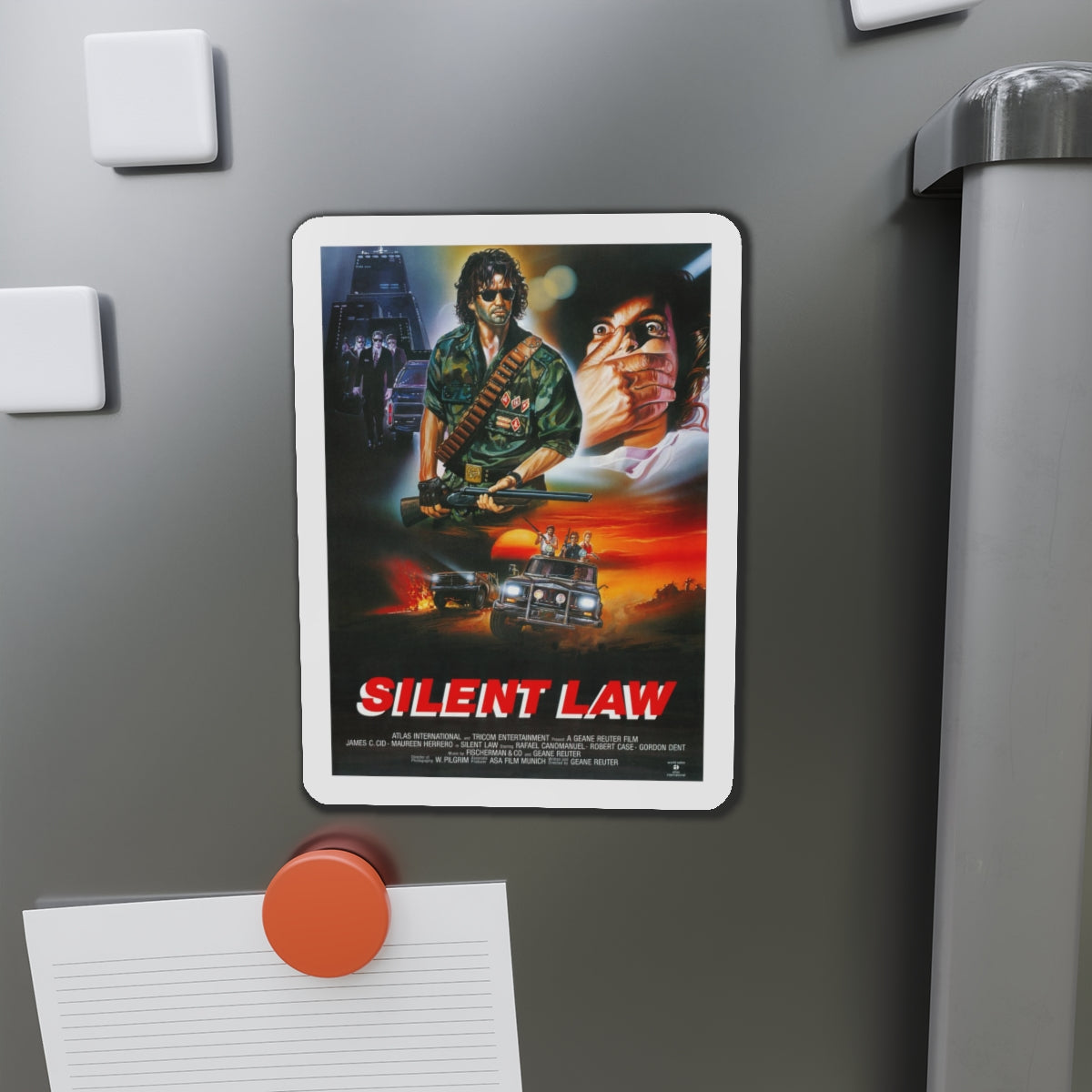 SILENT LAW 1988 Movie Poster - Refrigerator Magnet-The Sticker Space