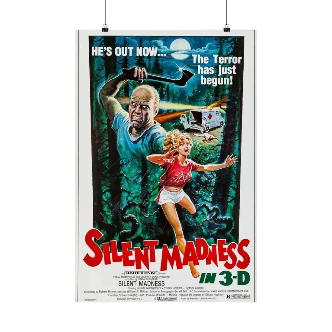 SILENT MADNESS 1984 - Paper Movie Poster 20″ x 30″ Matte - The Sticker Space