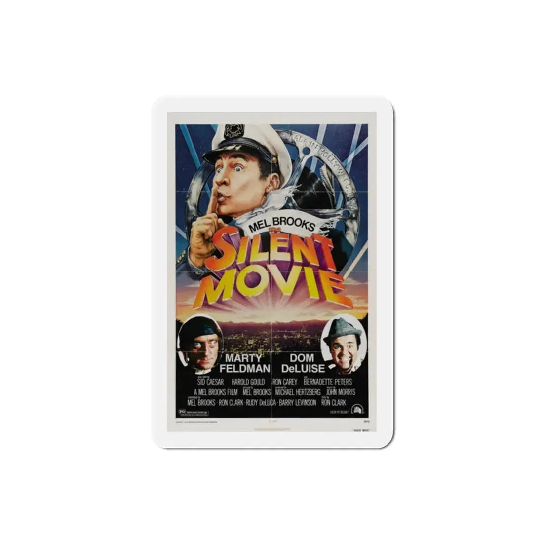 Silent Movie 1976 Movie Poster Refrigerator Magnet 2 Inch - The Sticker Space