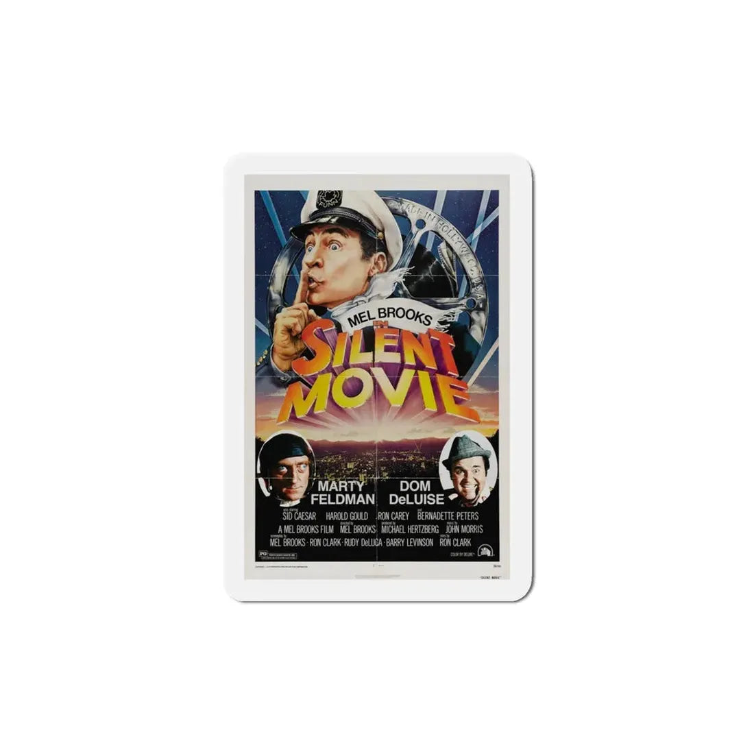 Silent Movie 1976 Movie Poster Refrigerator Magnet 5 Inch - The Sticker Space