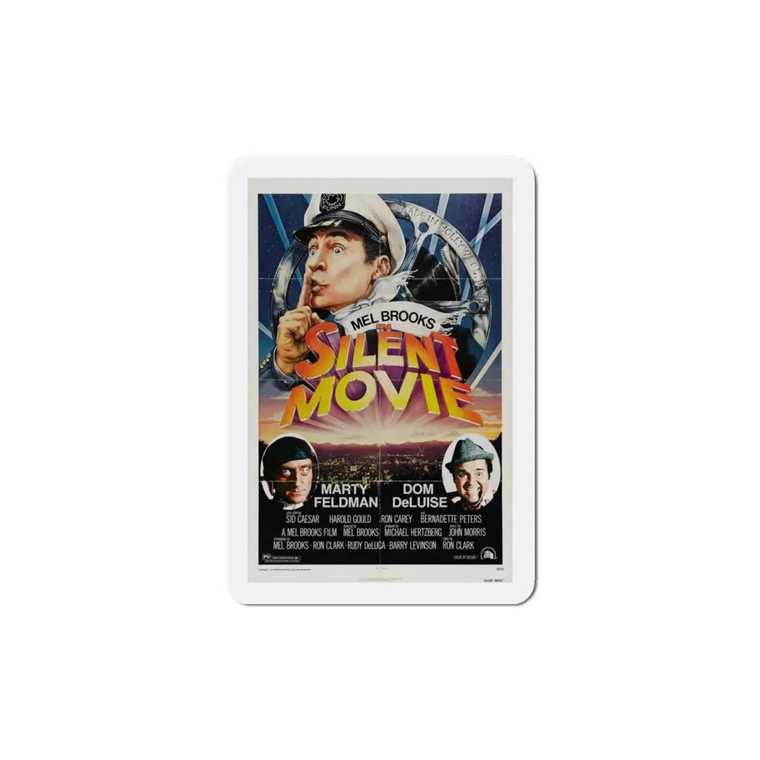 Silent Movie 1976 Movie Poster Refrigerator Magnet 6 Inch - The Sticker Space