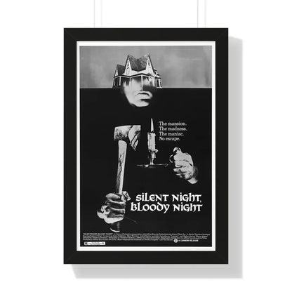 SILENT NIGHT, BLOODY NIGHT 1972 - Framed Movie Poster 16″ x 24″ Black - The Sticker Space