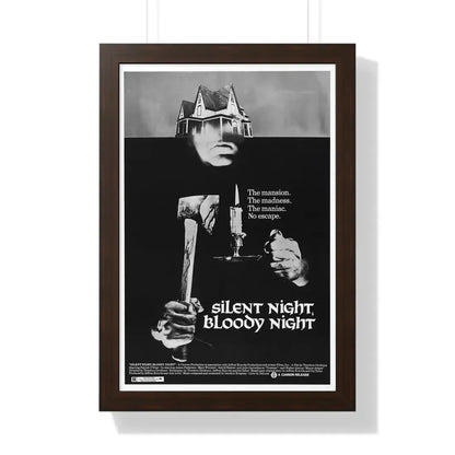 SILENT NIGHT, BLOODY NIGHT 1972 - Framed Movie Poster 16″ x 24″ Walnut - The Sticker Space