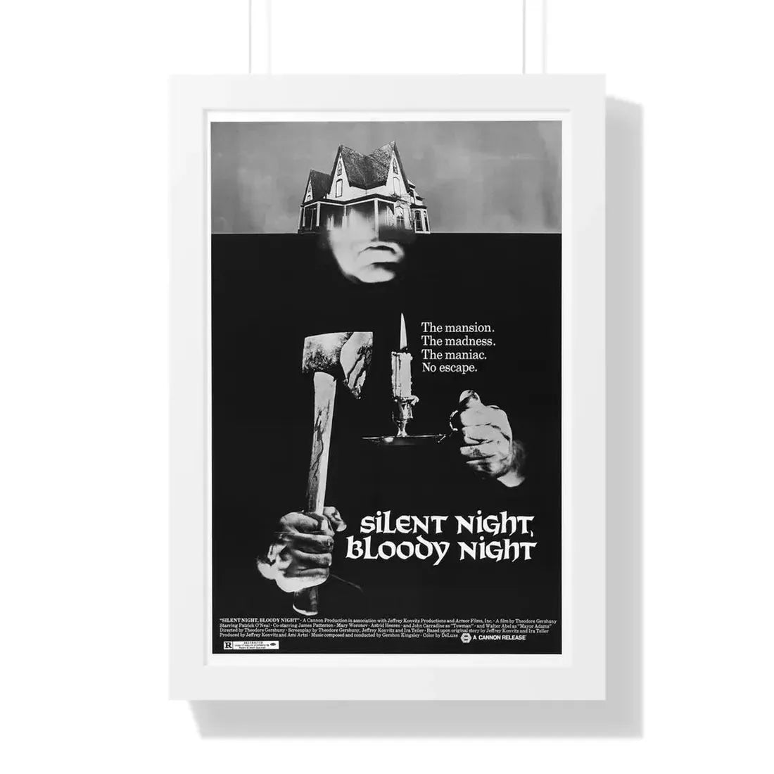SILENT NIGHT, BLOODY NIGHT 1972 - Framed Movie Poster 16″ x 24″ White - The Sticker Space