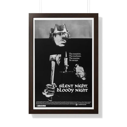 SILENT NIGHT, BLOODY NIGHT 1972 - Framed Movie Poster 20" x 30" Walnut - The Sticker Space
