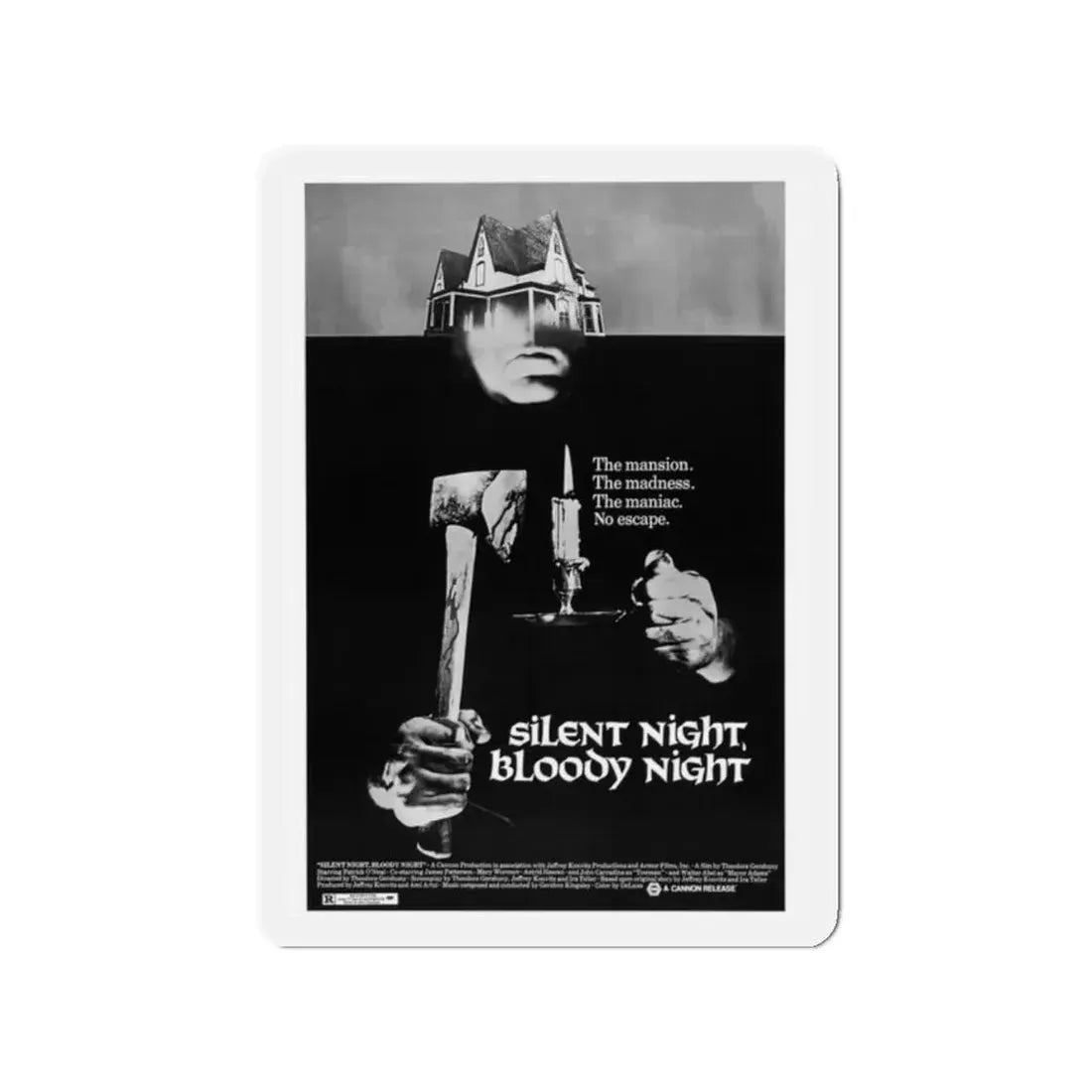 SILENT NIGHT, BLOODY NIGHT 1972 Movie Poster - Refrigerator Magnet 2 Inch - The Sticker Space