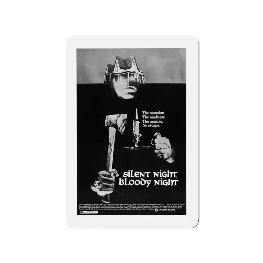 SILENT NIGHT, BLOODY NIGHT 1972 Movie Poster - Refrigerator Magnet 3 Inch - The Sticker Space