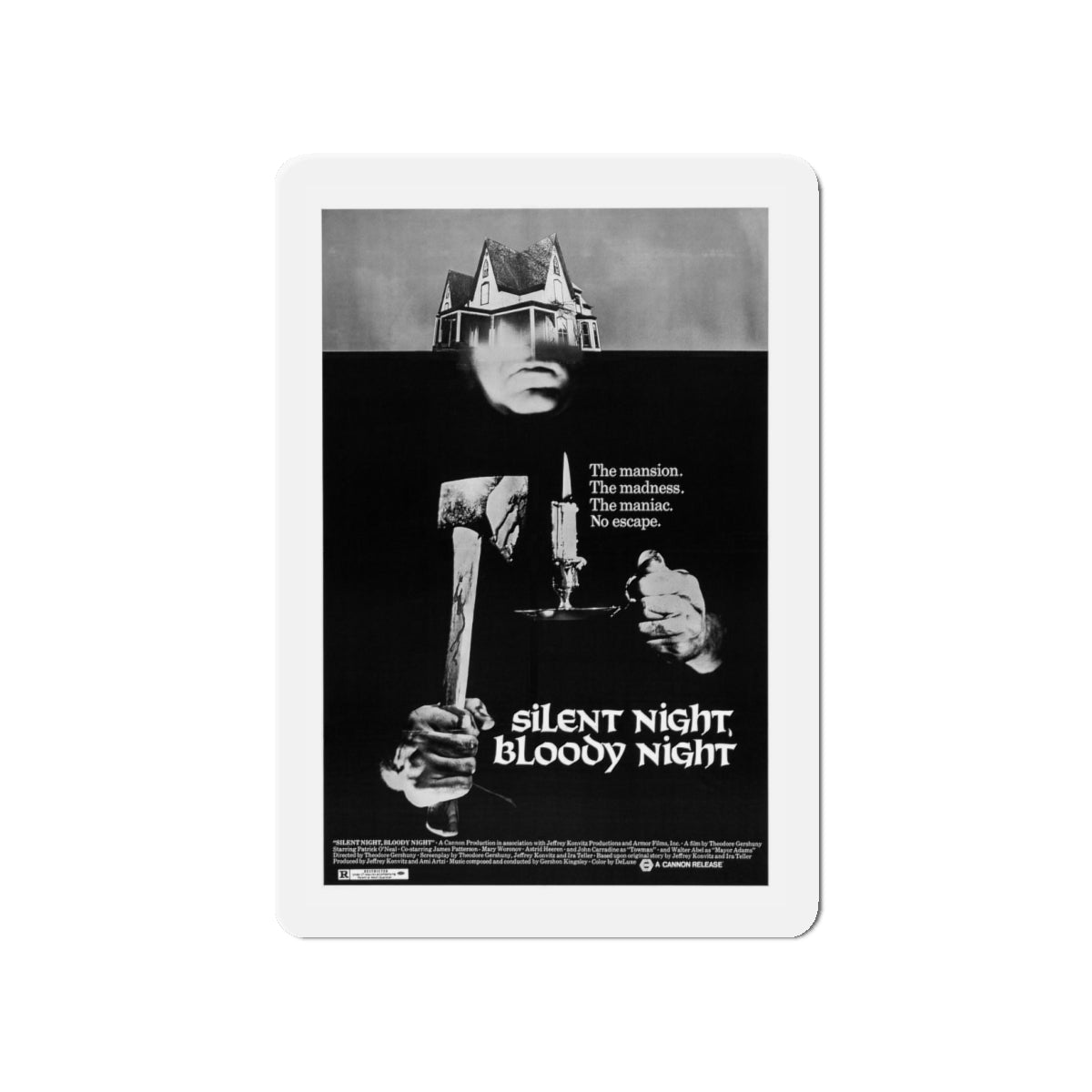 SILENT NIGHT, BLOODY NIGHT 1972 Movie Poster - Refrigerator Magnet-4" x 4"-The Sticker Space