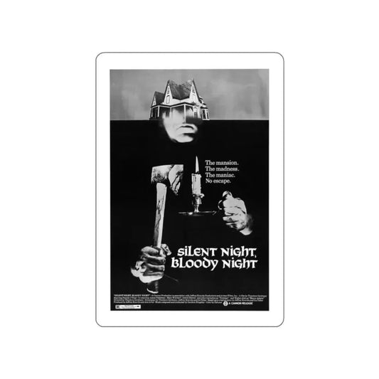 SILENT NIGHT, BLOODY NIGHT 1972 Movie Poster STICKER Vinyl Die-Cut Decal 2 Inch - The Sticker Space