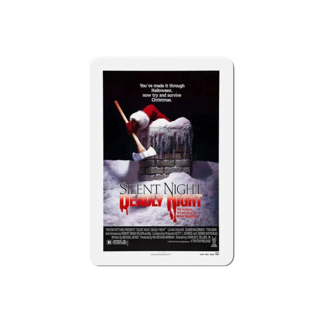 Silent Night, Deadly Night 1984 Movie Poster Refrigerator Magnet 2 Inch - The Sticker Space