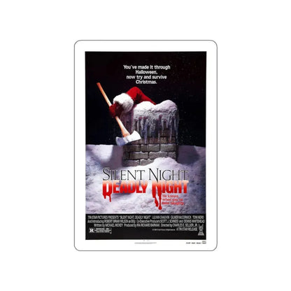 SILENT NIGHT, DEADLY NIGHT 1984 Movie Poster STICKER Vinyl Die-Cut Decal 3 Inch - The Sticker Space