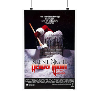 SILENT NIGHT, DEADLY NIGHT 1984 - Paper Movie Poster 16″ x 24″ Matte - The Sticker Space