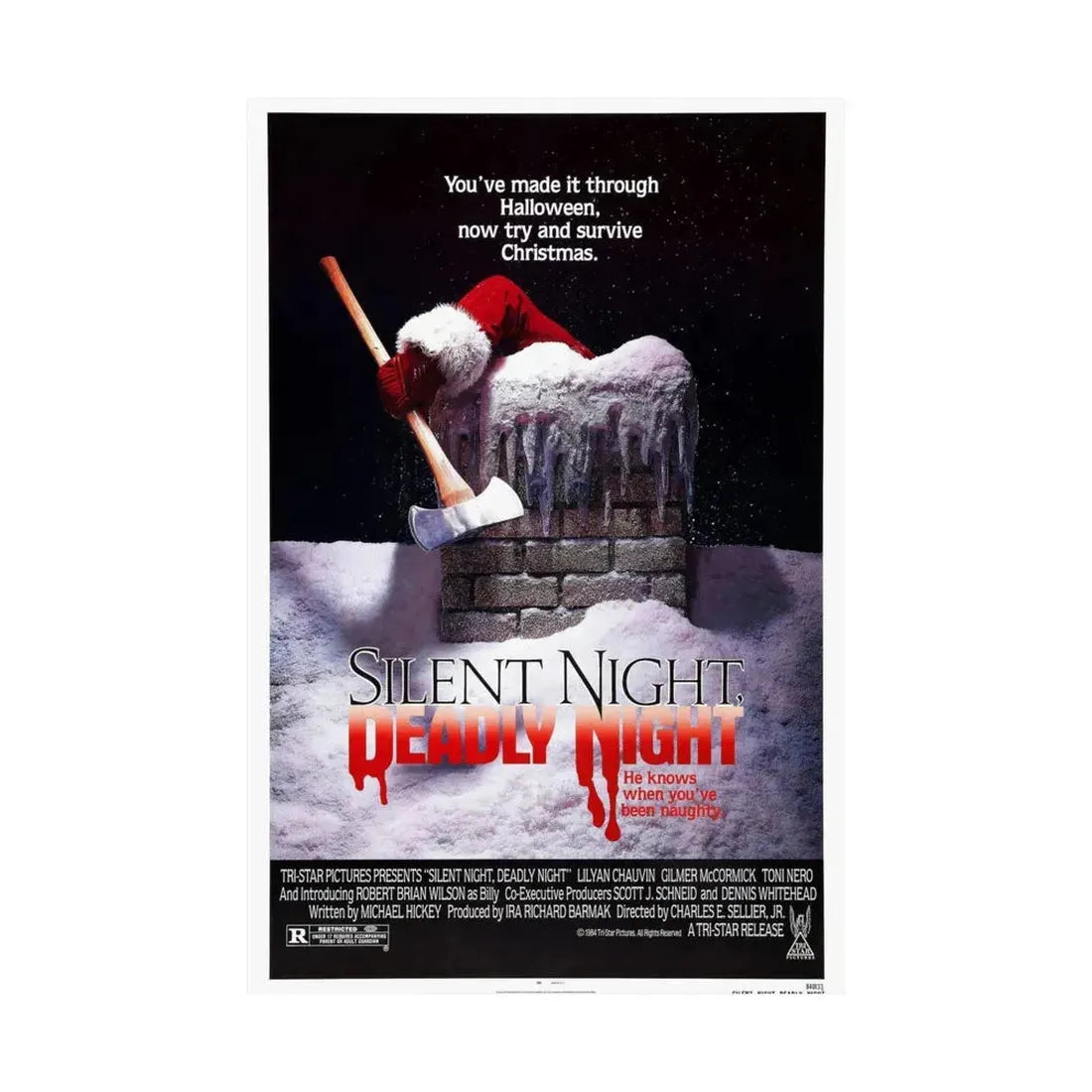 SILENT NIGHT, DEADLY NIGHT 1984 - Paper Movie Poster - The Sticker Space