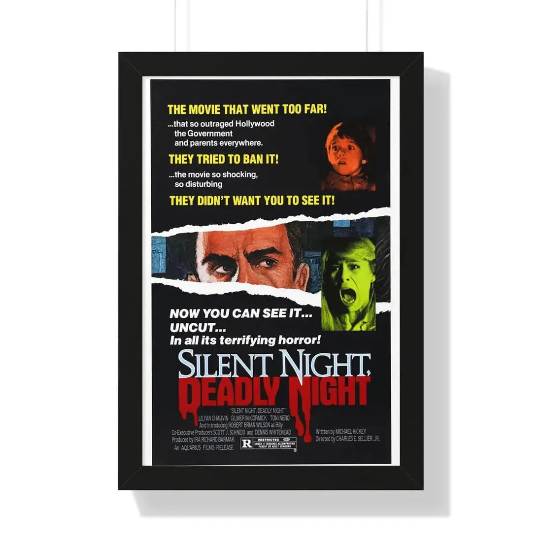 SILENT NIGHT, DEADLY NIGHT (2) 1984 - Framed Movie Poster 16″ x 24″ Black - The Sticker Space