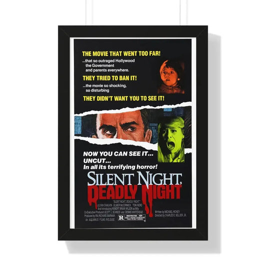 SILENT NIGHT, DEADLY NIGHT (2) 1984 - Framed Movie Poster 16″ x 24″ Black - The Sticker Space