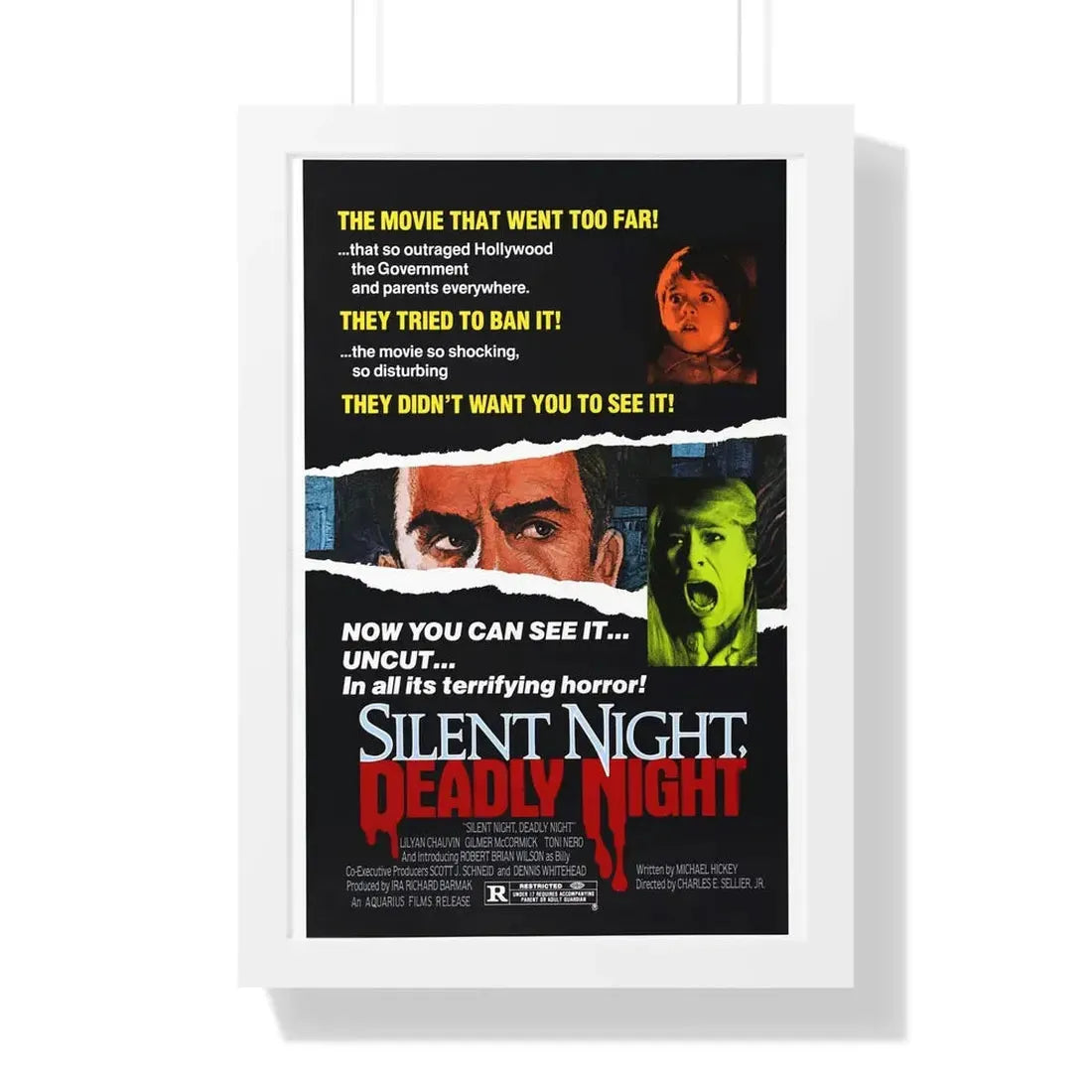 SILENT NIGHT, DEADLY NIGHT (2) 1984 - Framed Movie Poster 16″ x 24″ White - The Sticker Space