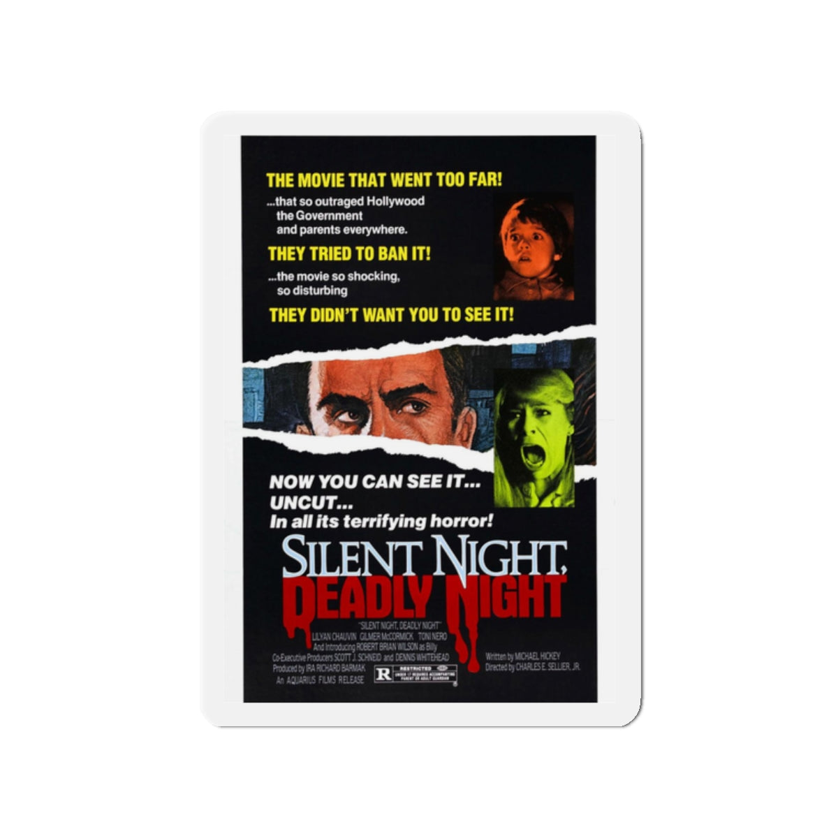 SILENT NIGHT, DEADLY NIGHT (2) 1984 Movie Poster - Refrigerator Magnet-2" x 2"-The Sticker Space