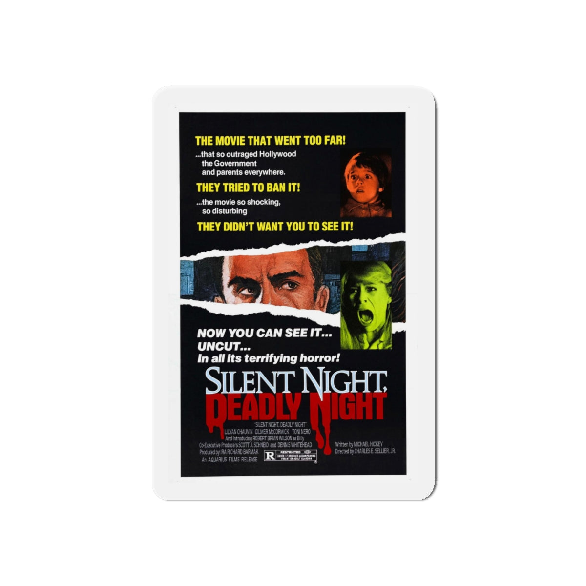 SILENT NIGHT, DEADLY NIGHT (2) 1984 Movie Poster - Refrigerator Magnet-5" x 5"-The Sticker Space