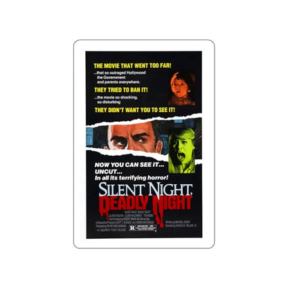 SILENT NIGHT, DEADLY NIGHT (2) 1984 Movie Poster STICKER Vinyl Die-Cut Decal 2 Inch - The Sticker Space