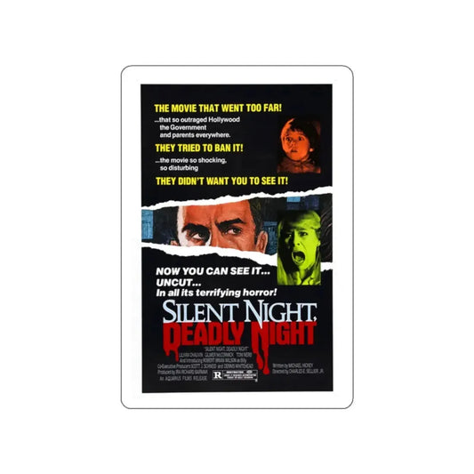 SILENT NIGHT, DEADLY NIGHT (2) 1984 Movie Poster STICKER Vinyl Die-Cut Decal 2 Inch - The Sticker Space