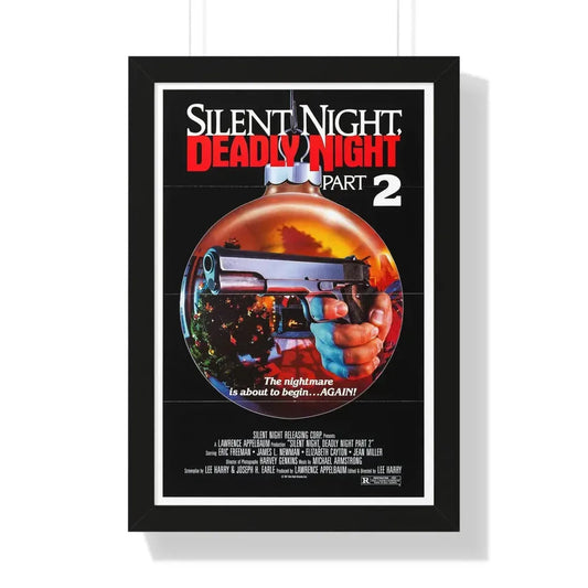 SILENT NIGHT, DEADLY NIGHT PART 2 1987 - Framed Movie Poster 16″ x 24″ Black - The Sticker Space