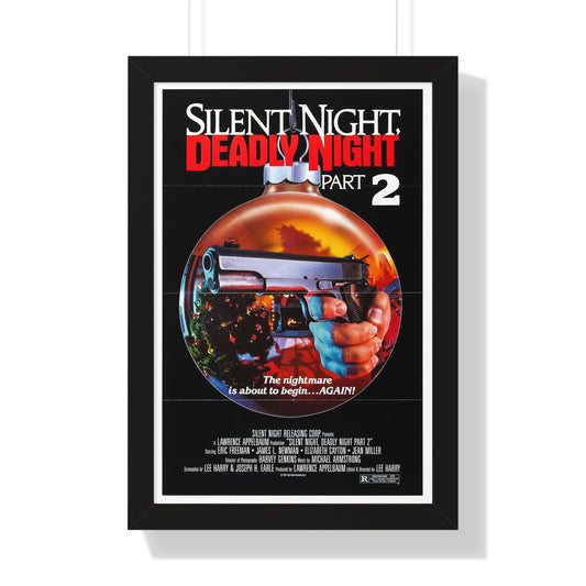 SILENT NIGHT, DEADLY NIGHT PART 2 1987 - Framed Movie Poster-16″ x 24″-The Sticker Space