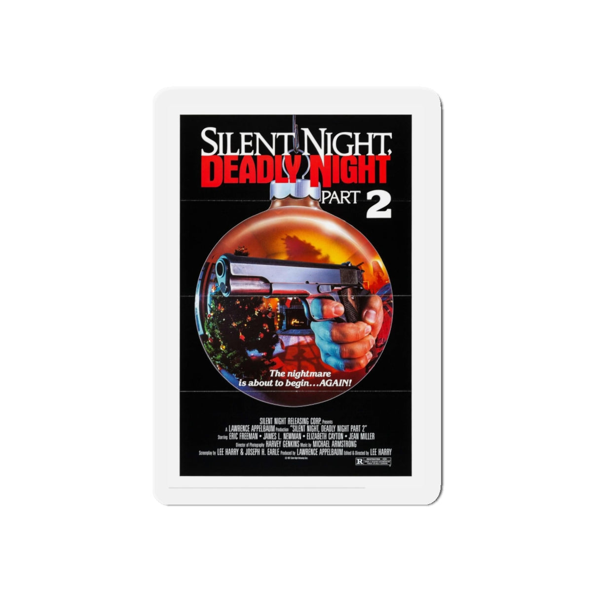 SILENT NIGHT, DEADLY NIGHT PART 2 1987 Movie Poster - Refrigerator Magnet-5" x 5"-The Sticker Space