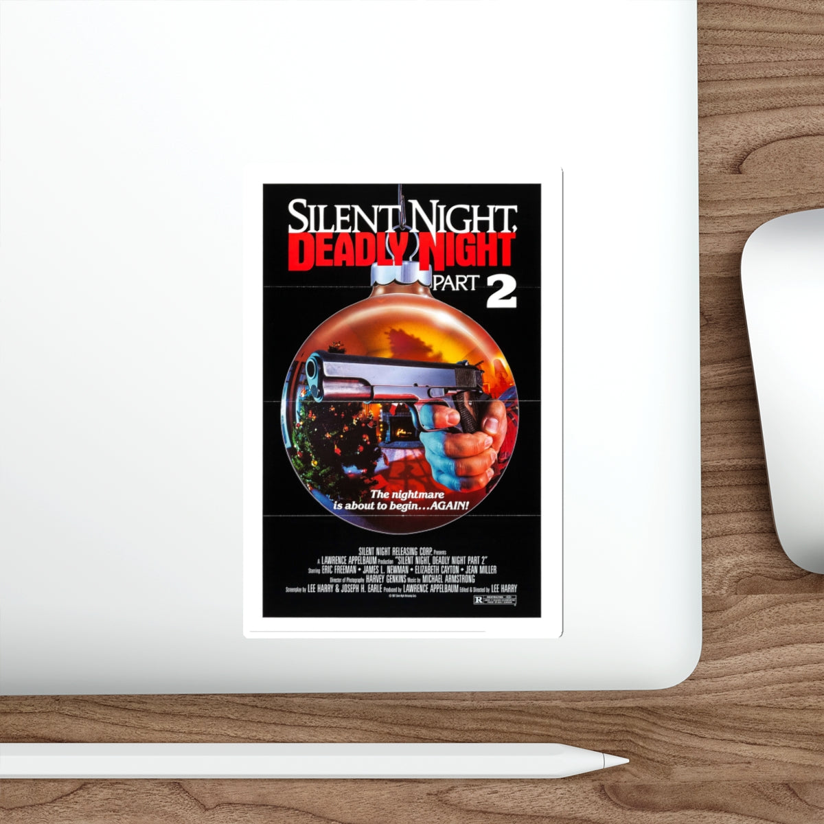 SILENT NIGHT, DEADLY NIGHT PART 2 1987 Movie Poster STICKER Vinyl Die-Cut Decal-The Sticker Space