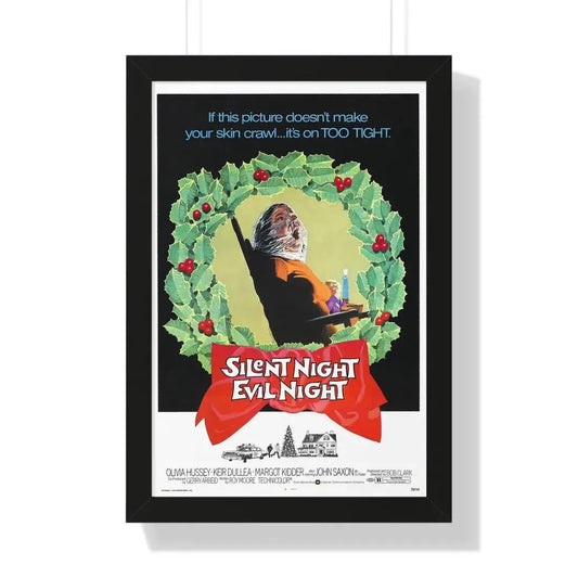 SILENT NIGHT, EVIL NIGHT (BLACK CHRISTMAS) 1974 - Framed Movie Poster 16″ x 24″ Black - The Sticker Space