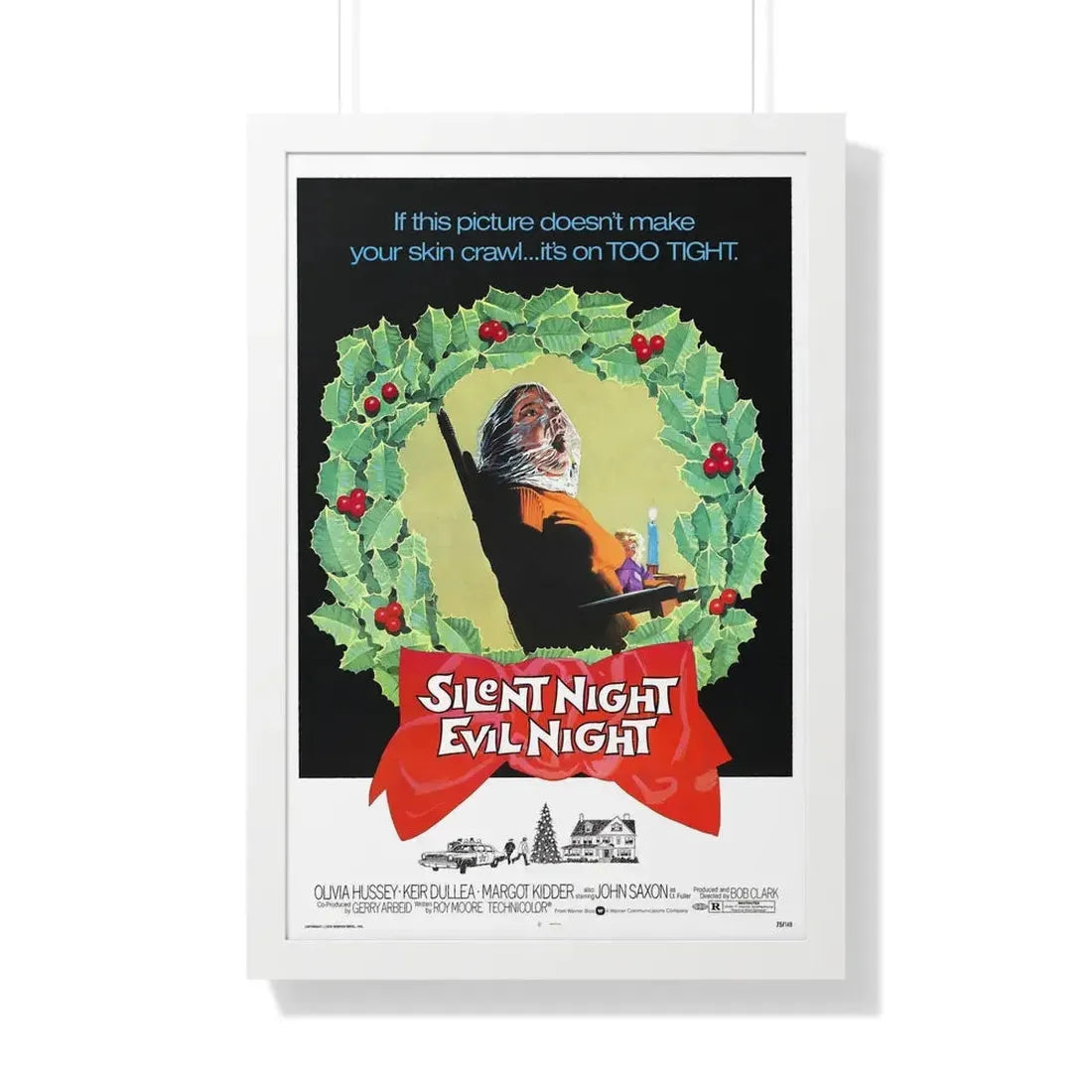 SILENT NIGHT, EVIL NIGHT (BLACK CHRISTMAS) 1974 - Framed Movie Poster 20" x 30" White - The Sticker Space