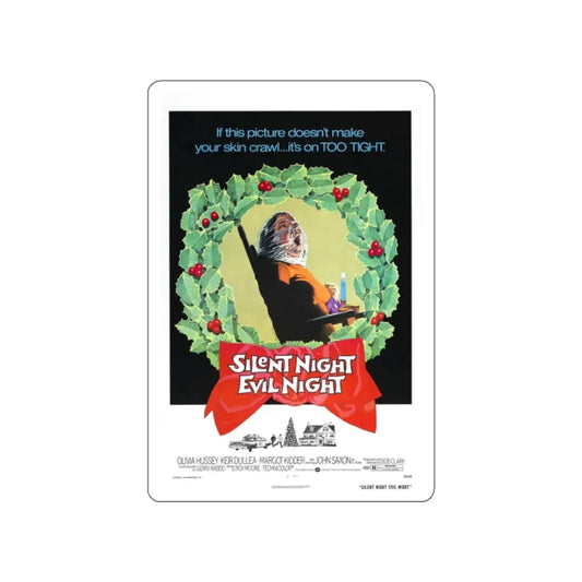 SILENT NIGHT, EVIL NIGHT (BLACK CHRISTMAS) 1974 Movie Poster STICKER Vinyl Die-Cut Decal 2 Inch - The Sticker Space