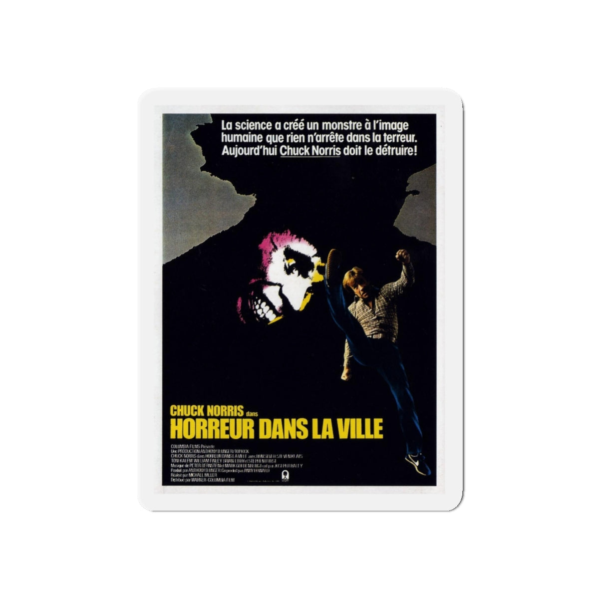 SILENT RAGE 1982 Movie Poster - Refrigerator Magnet-5" x 5"-The Sticker Space