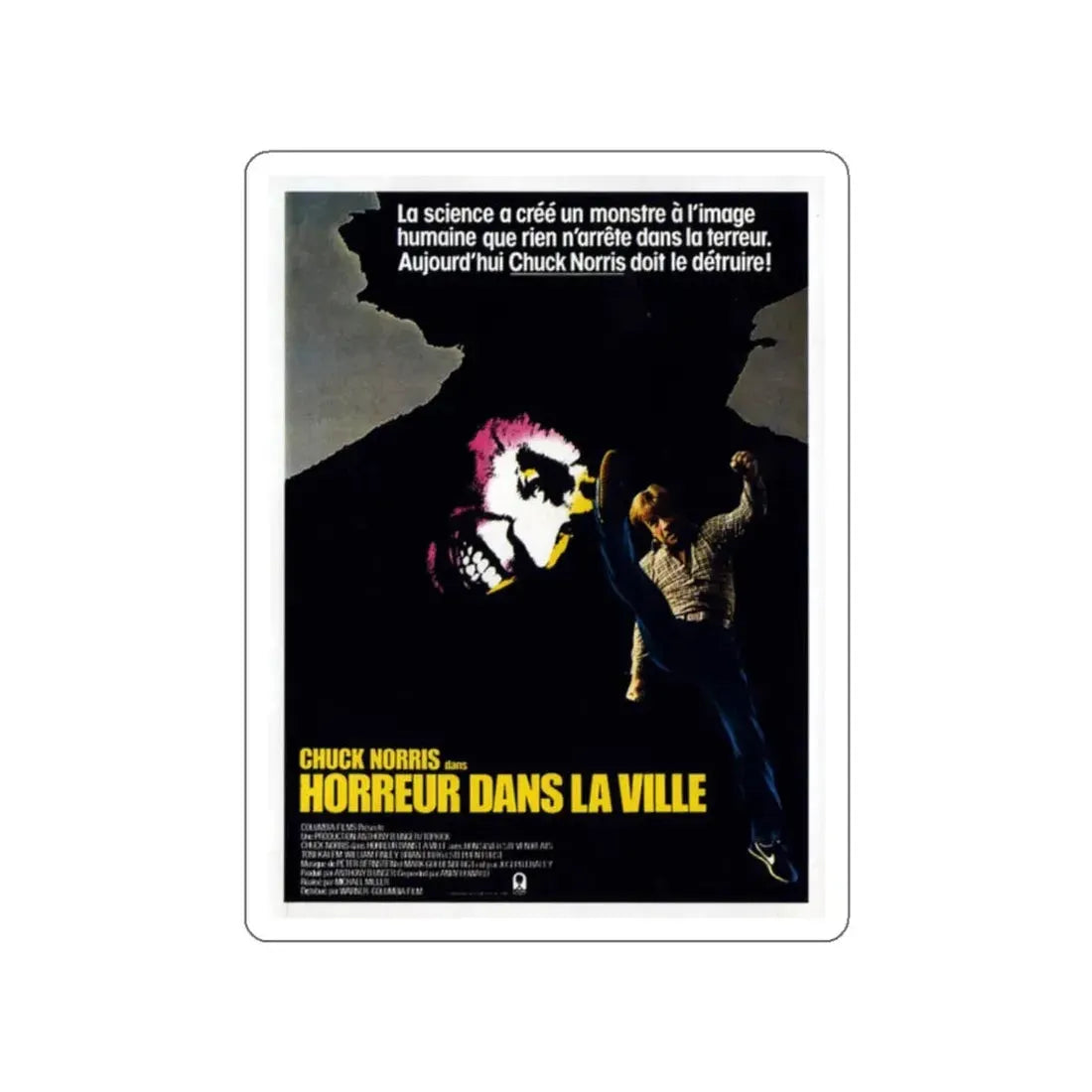 SILENT RAGE 1982 Movie Poster STICKER Vinyl Die-Cut Decal 2 Inch - The Sticker Space