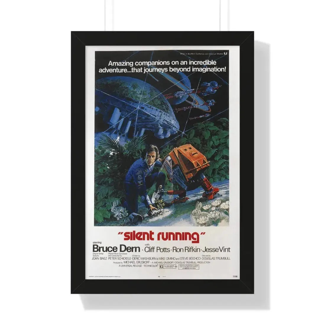 SILENT RUNNING 1972 - Framed Movie Poster 16″ x 24″ Black - The Sticker Space